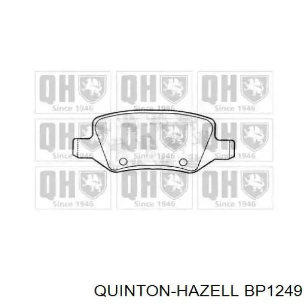BP1249 QUINTON HAZELL колодки тормозные задние дисковые