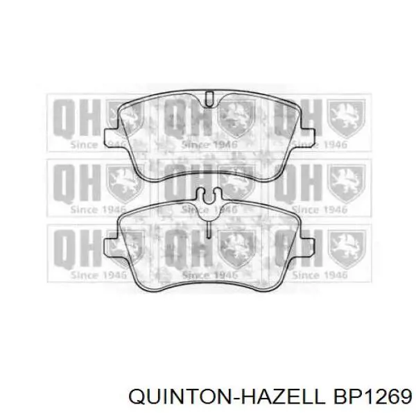 BP1269 QUINTON HAZELL колодки тормозные передние дисковые