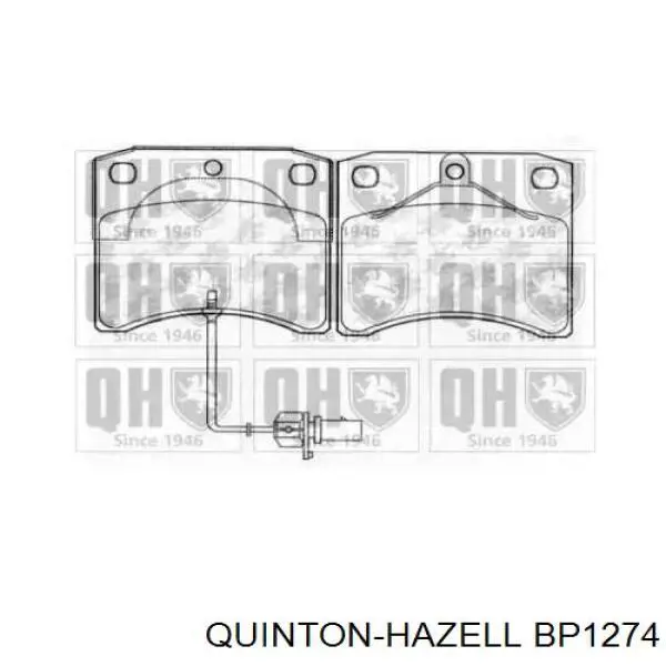 Передние тормозные колодки BP1274 QUINTON HAZELL