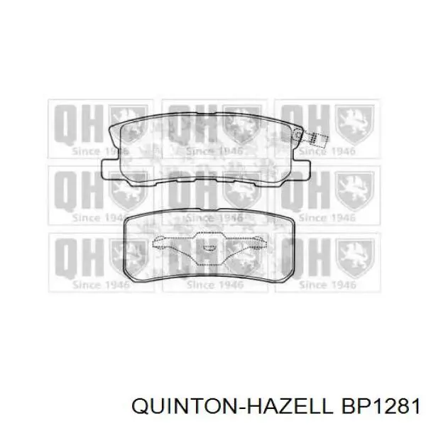 Задние тормозные колодки BP1281 QUINTON HAZELL