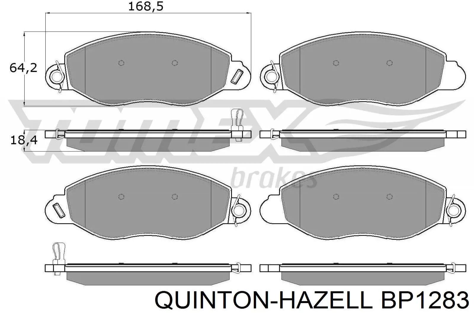 Купить BP1283 QUINTON HAZELL Колодки тормозные