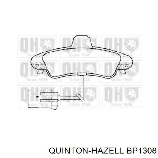 Задние тормозные колодки BP1308 QUINTON HAZELL