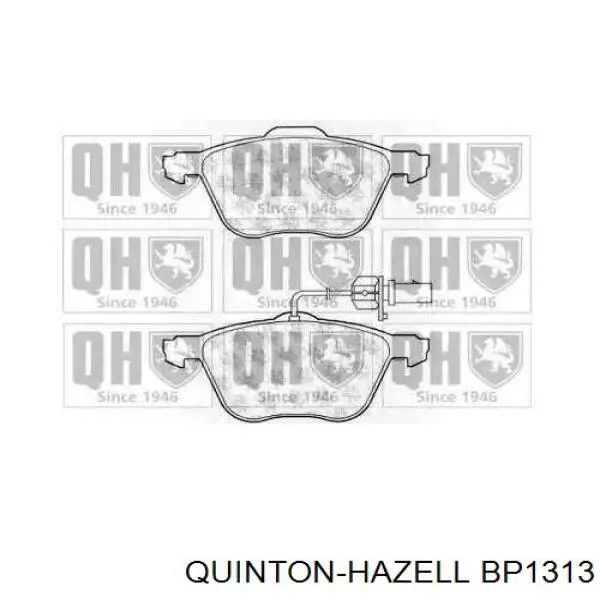 BP1313 QUINTON HAZELL колодки тормозные передние дисковые