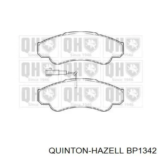 Передние тормозные колодки BP1342 QUINTON HAZELL