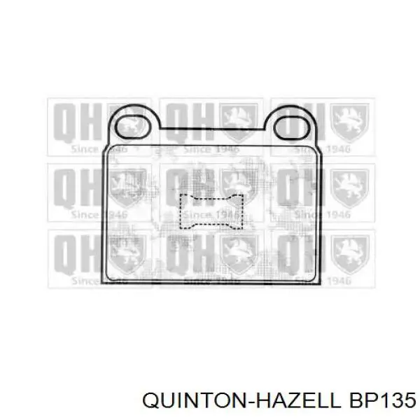 Передние тормозные колодки BP135 QUINTON HAZELL