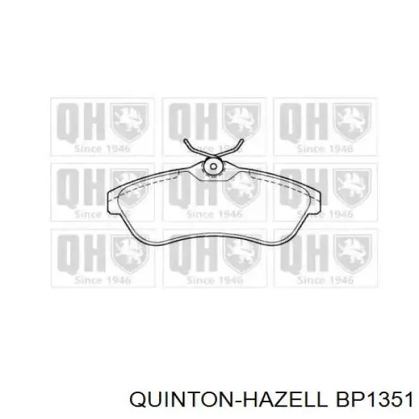 BP1351 QUINTON HAZELL колодки тормозные передние дисковые