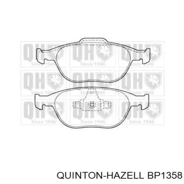 Передние тормозные колодки BP1358 QUINTON HAZELL