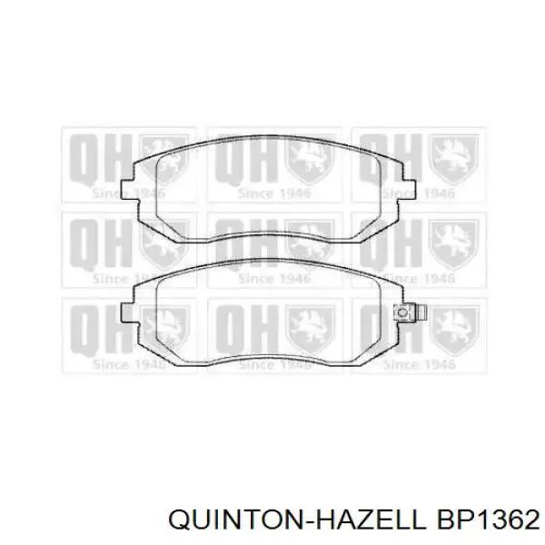 Передние тормозные колодки BP1362 QUINTON HAZELL