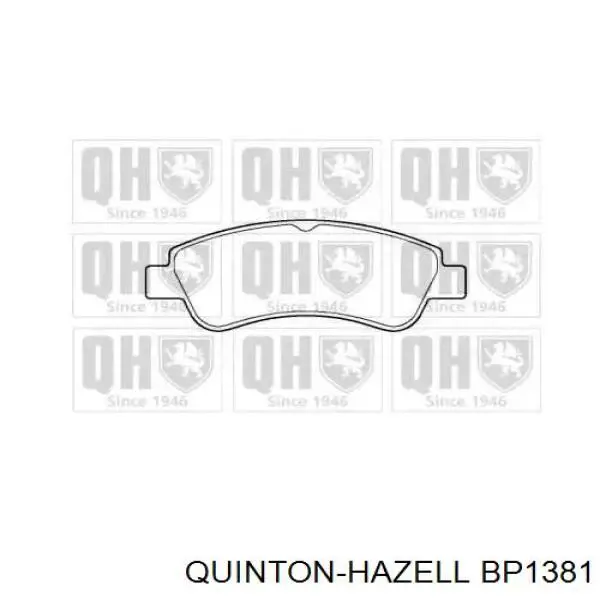 Передние тормозные колодки BP1381 QUINTON HAZELL