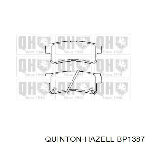 Задние тормозные колодки BP1387 QUINTON HAZELL