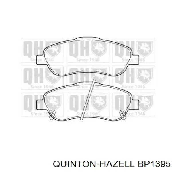 Передние тормозные колодки BP1395 QUINTON HAZELL