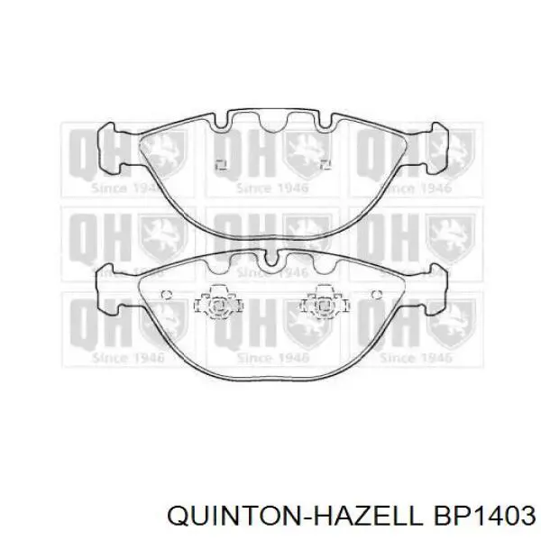 Передние тормозные колодки BP1403 QUINTON HAZELL