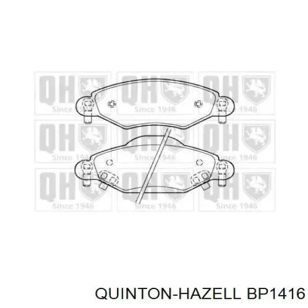 Передние тормозные колодки BP1416 QUINTON HAZELL