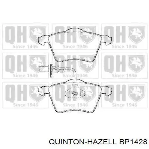 BP1428 QUINTON HAZELL колодки тормозные передние дисковые