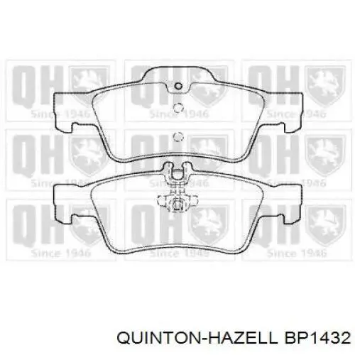 Задние тормозные колодки BP1432 QUINTON HAZELL