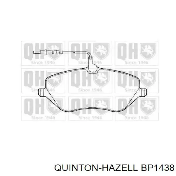 BP1438 QUINTON HAZELL передние тормозные колодки