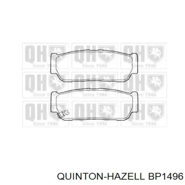 Задние тормозные колодки BP1496 QUINTON HAZELL