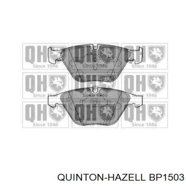 BP1503 QUINTON HAZELL колодки тормозные передние дисковые