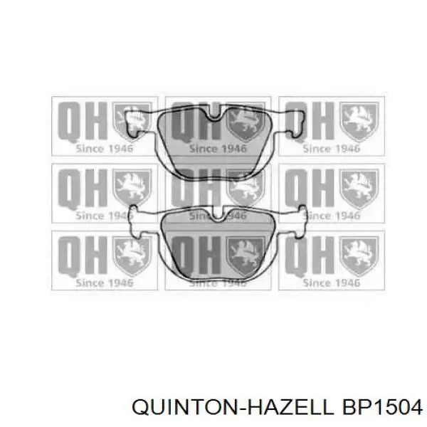 BP1504 QUINTON HAZELL колодки тормозные задние дисковые