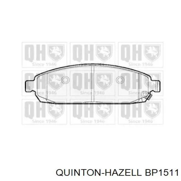 Передние тормозные колодки BP1511 QUINTON HAZELL