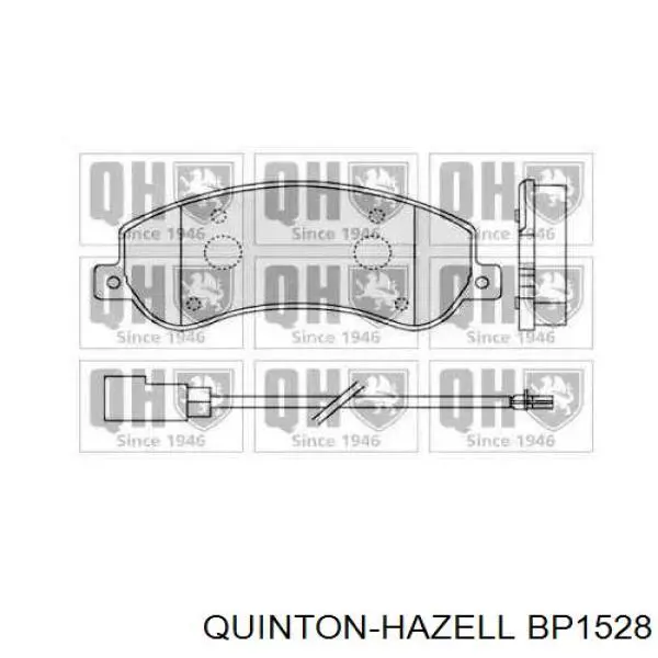 Передние тормозные колодки BP1528 QUINTON HAZELL