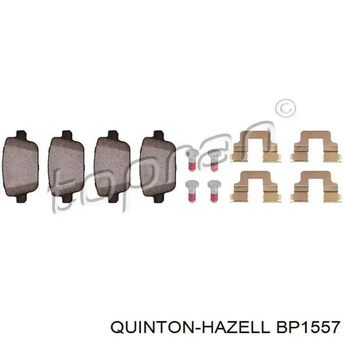 Купить BP1557 QUINTON HAZELL Колодки тормозные задние, дисковые