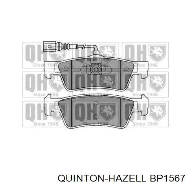 Задние тормозные колодки BP1567 QUINTON HAZELL