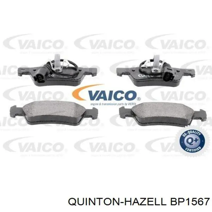 Купить BP1567 QUINTON HAZELL Колодки тормозные задние, дисковые