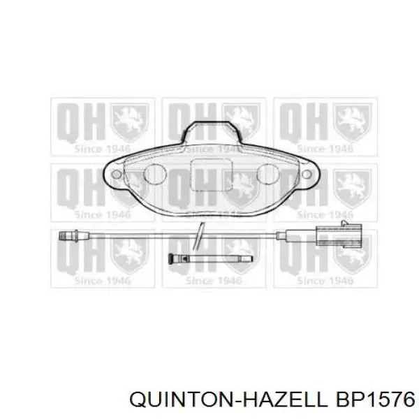 Передние тормозные колодки BP1576 QUINTON HAZELL