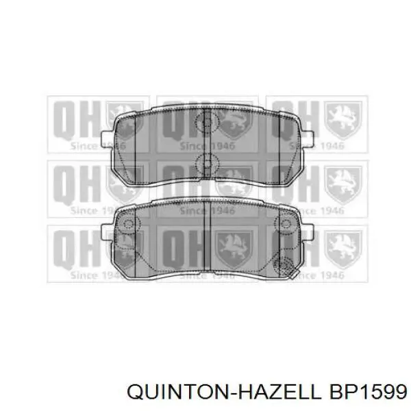 Задние тормозные колодки BP1599 QUINTON HAZELL