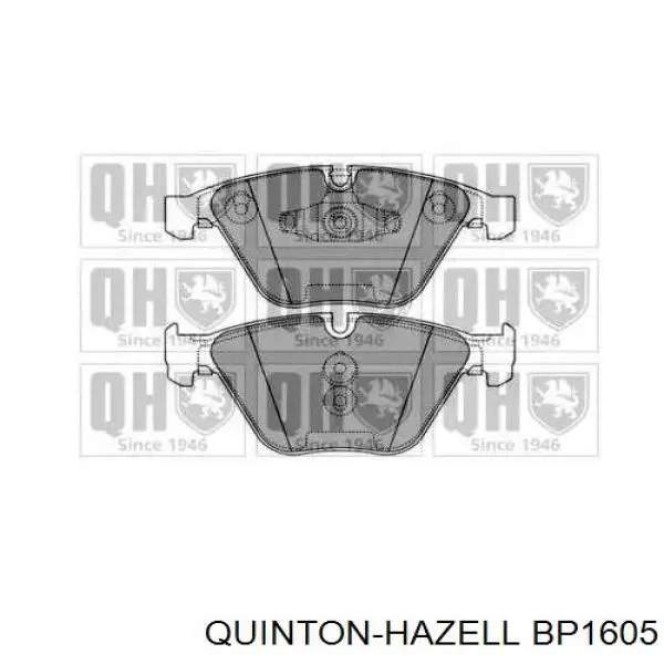 BP1605 QUINTON HAZELL колодки тормозные передние дисковые