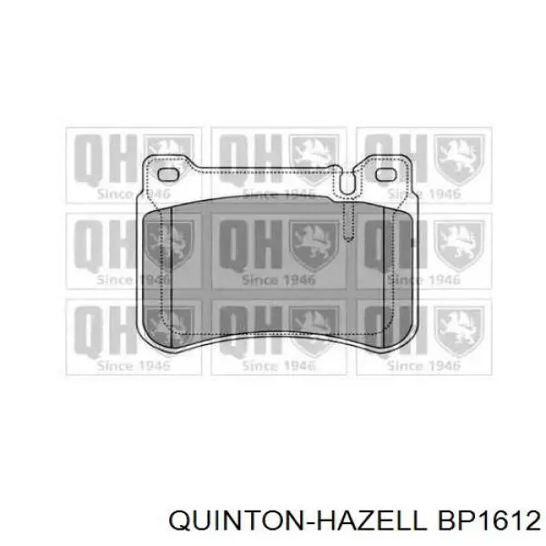 Передние тормозные колодки BP1612 QUINTON HAZELL