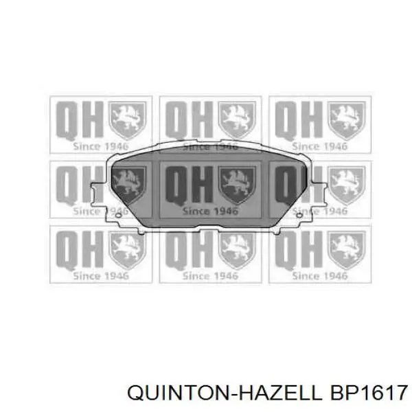 Передние тормозные колодки BP1617 QUINTON HAZELL