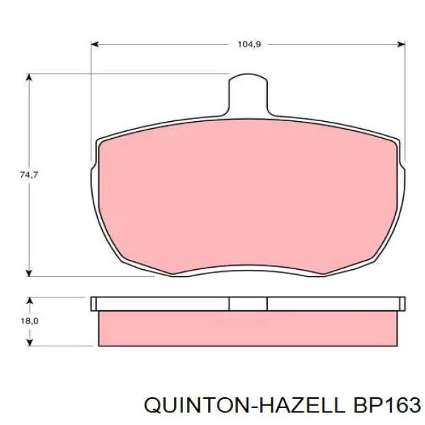 BP163 QUINTON HAZELL Колодки передние