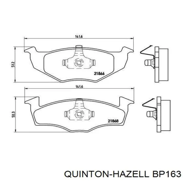 Колодки QUINTON HAZELL BP163 цена, от 16.06 USD