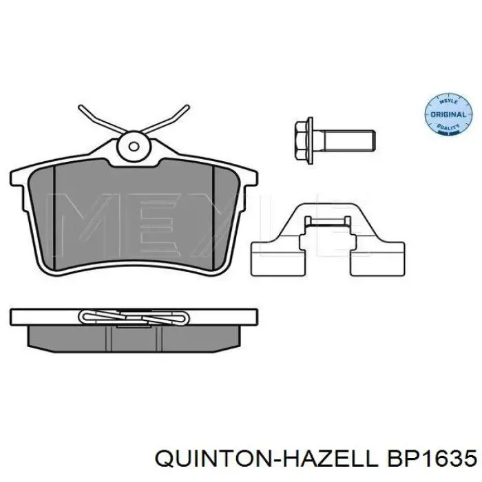 Задние тормозные колодки BP1635 QUINTON HAZELL