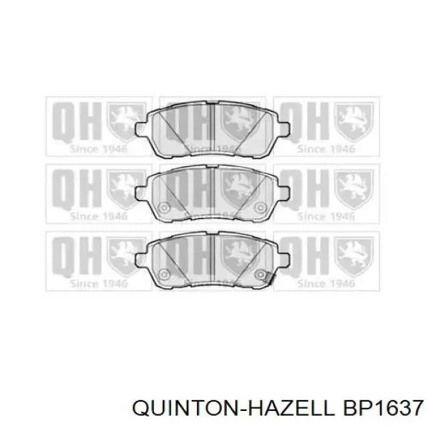 Передние тормозные колодки BP1637 QUINTON HAZELL