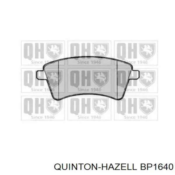 Передние тормозные колодки BP1640 QUINTON HAZELL