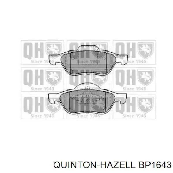 Передние тормозные колодки BP1643 QUINTON HAZELL