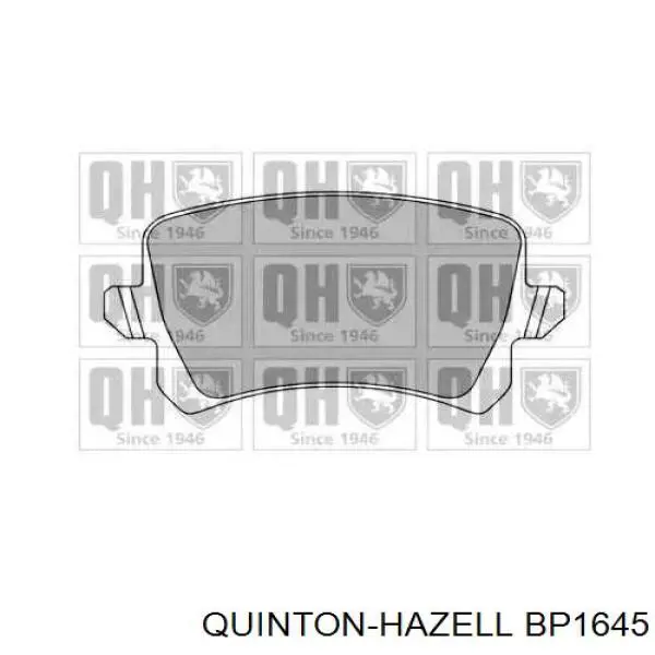 Задние тормозные колодки BP1645 QUINTON HAZELL