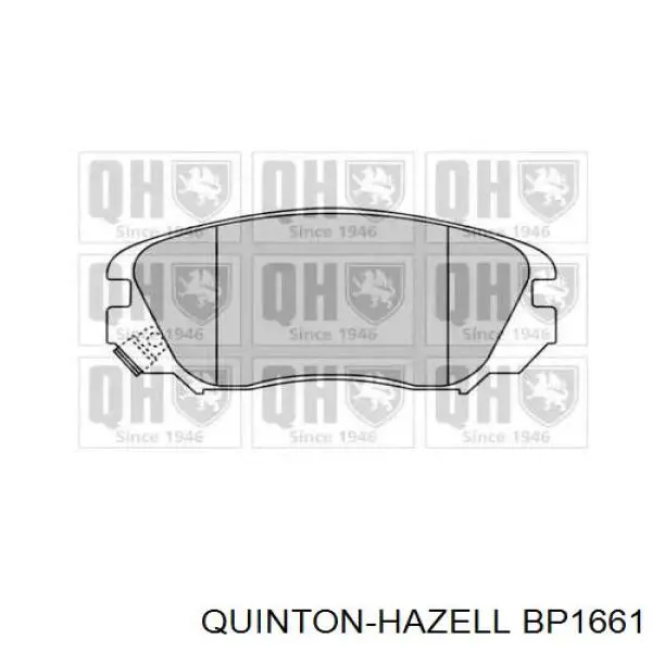 Передние тормозные колодки BP1661 QUINTON HAZELL