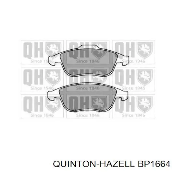 Передние тормозные колодки BP1664 QUINTON HAZELL