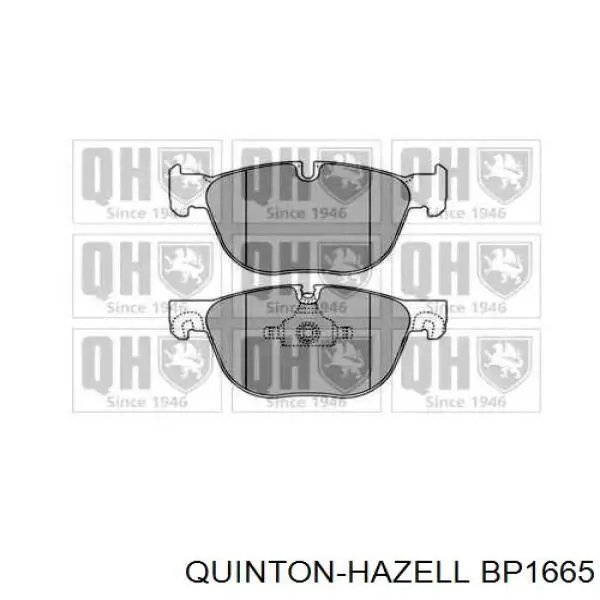 Передние тормозные колодки BP1665 QUINTON HAZELL