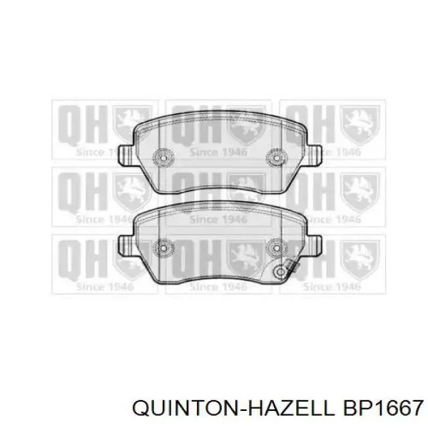 Передние тормозные колодки BP1667 QUINTON HAZELL