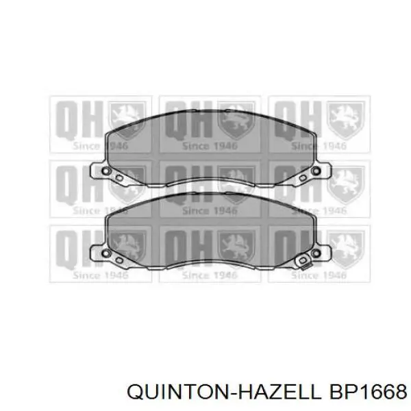 Передние тормозные колодки BP1668 QUINTON HAZELL