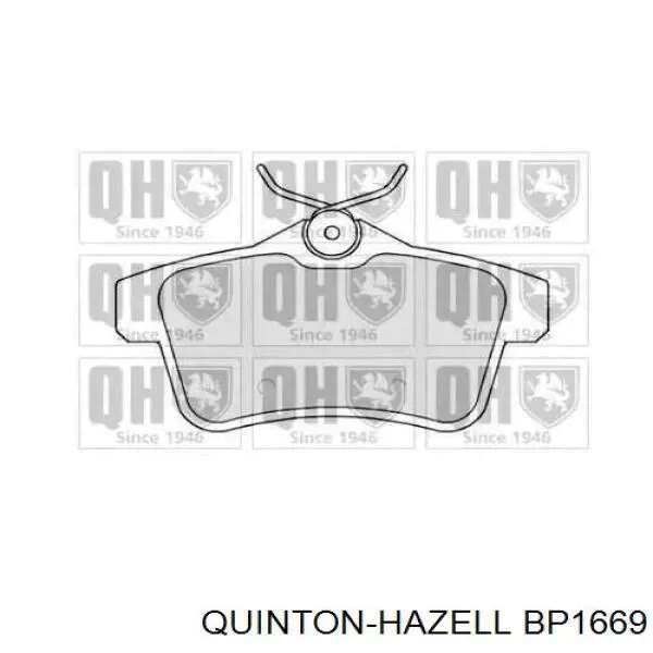 Задние тормозные колодки BP1669 QUINTON HAZELL