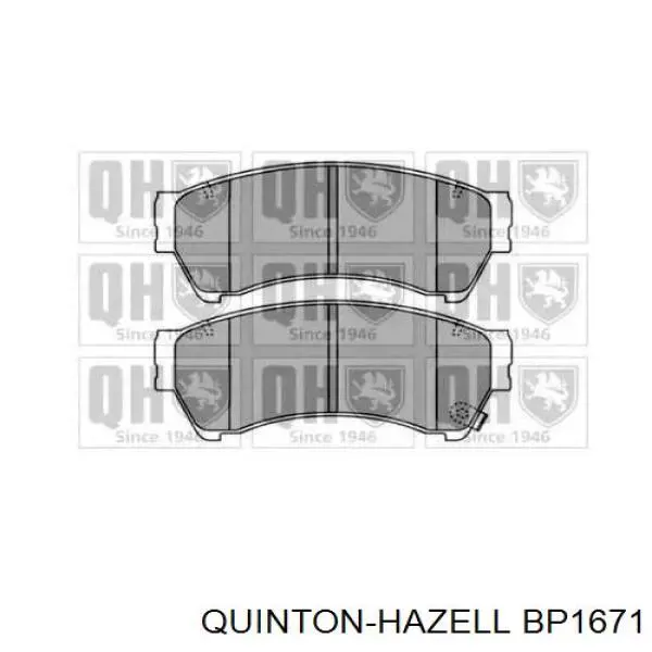 Передние тормозные колодки BP1671 QUINTON HAZELL