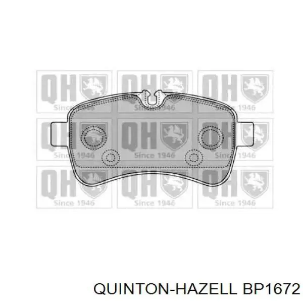 Задние тормозные колодки BP1672 QUINTON HAZELL