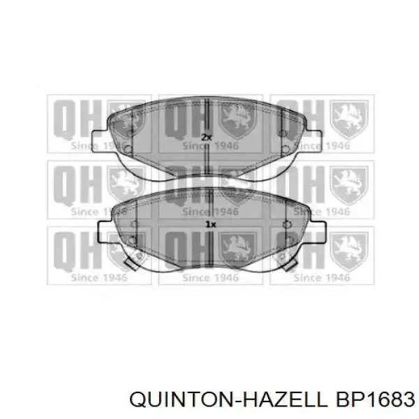 Передние тормозные колодки BP1683 QUINTON HAZELL