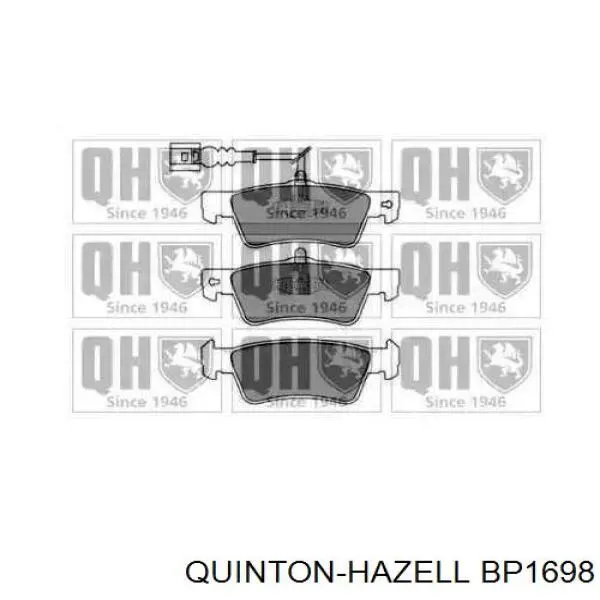 Колодки тормозные задние дисковые QUINTON HAZELL BP1698